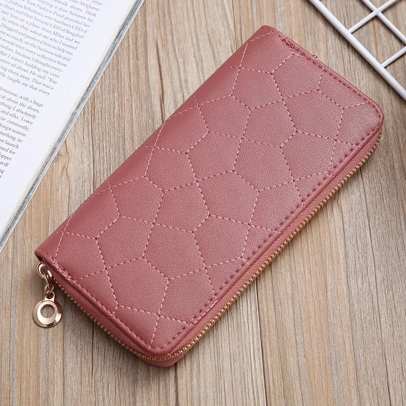New Fashion Clutch with Geometric Sewing Thread Pattern