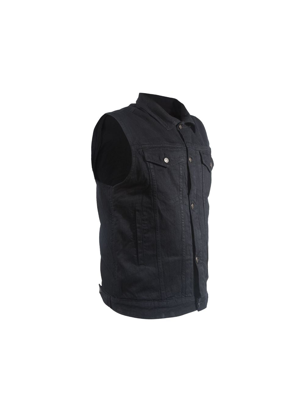 Mens Black Denim Gun Pocket Vest