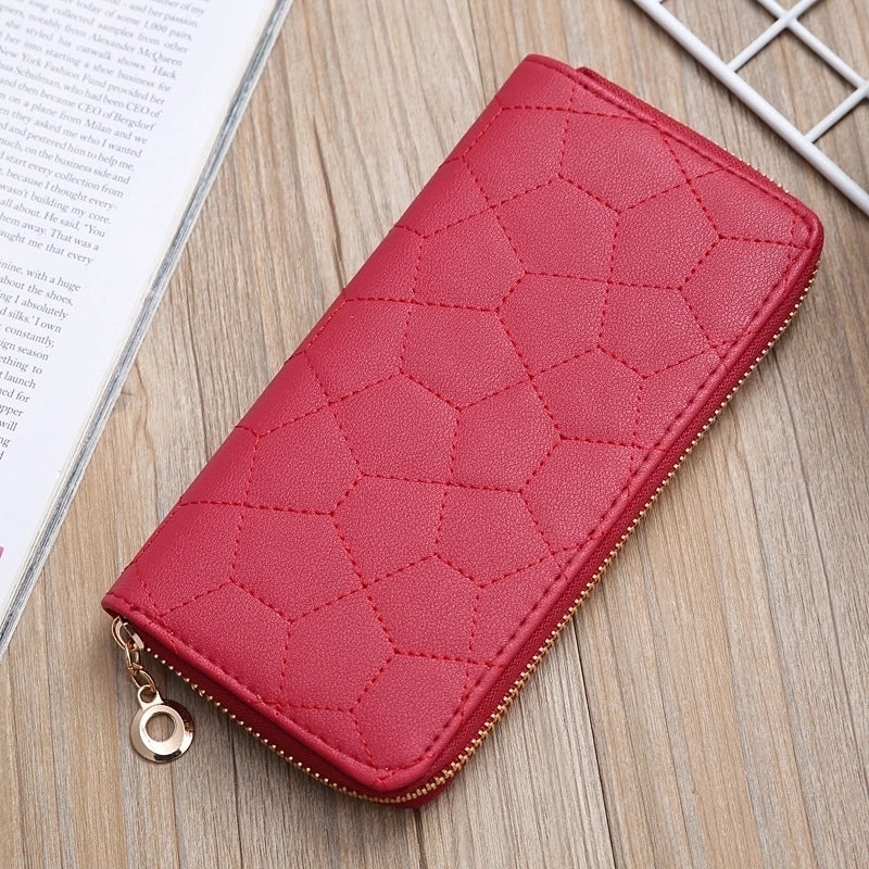 New Fashion Clutch with Geometric Sewing Thread Pattern